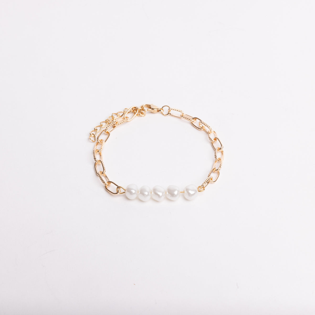 Gold Love Pearl Bracelet Set (3pc.)