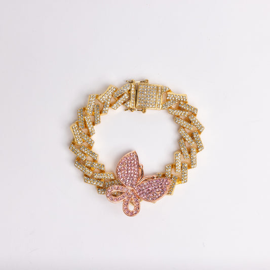 Butterfly Cuban Link Bracelet