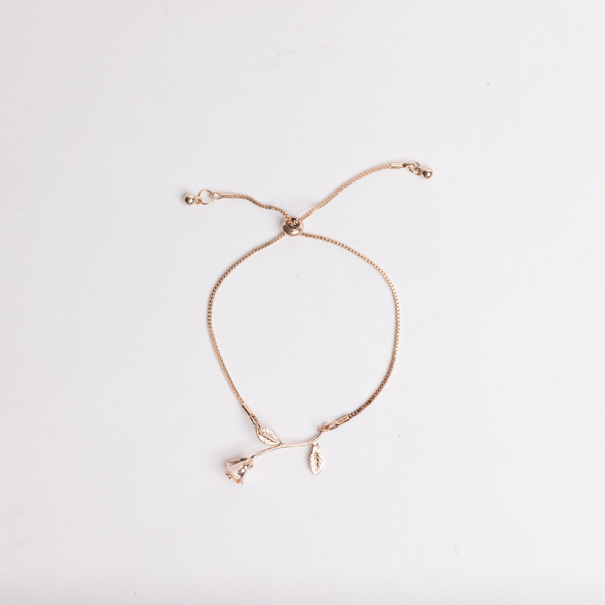 Rose Bud Charm Bracelet