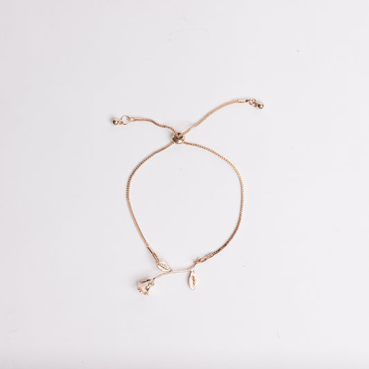 Rose Bud Charm Bracelet