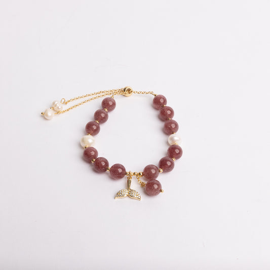 Fish Tail Pearl Imintation Bracelet
