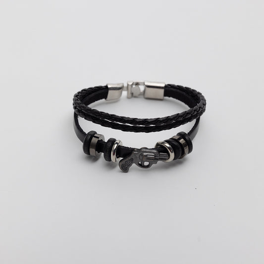 Pistol Leather Bracelet