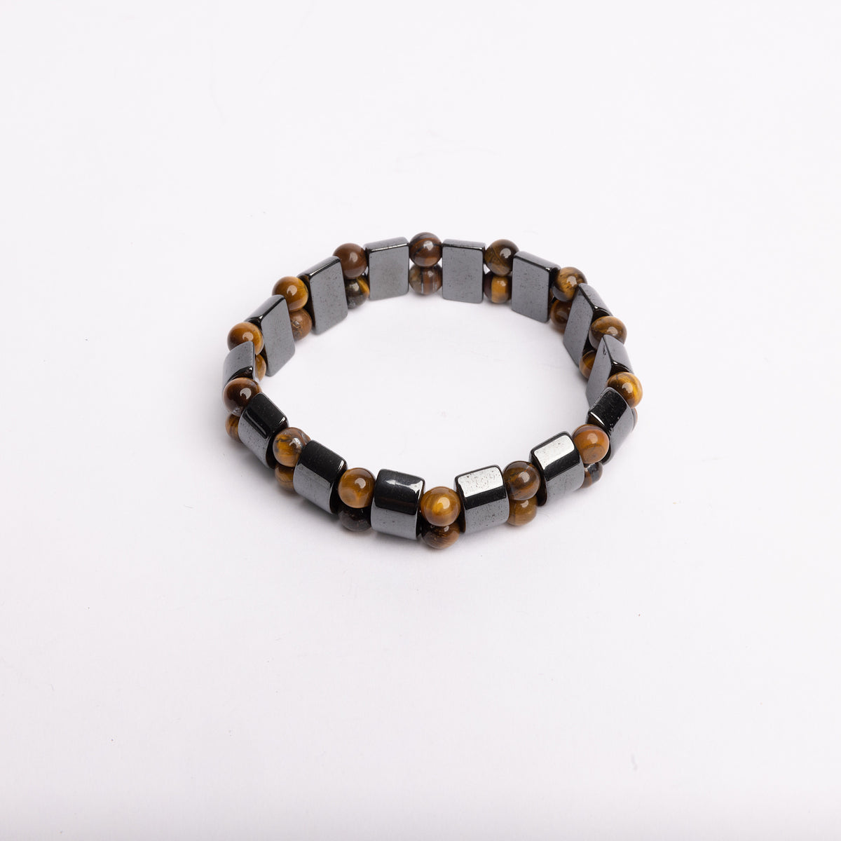 Double Brown Beaded Bracelet